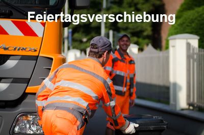 Verschiebung der Müllabfuhr an den Feiertagen